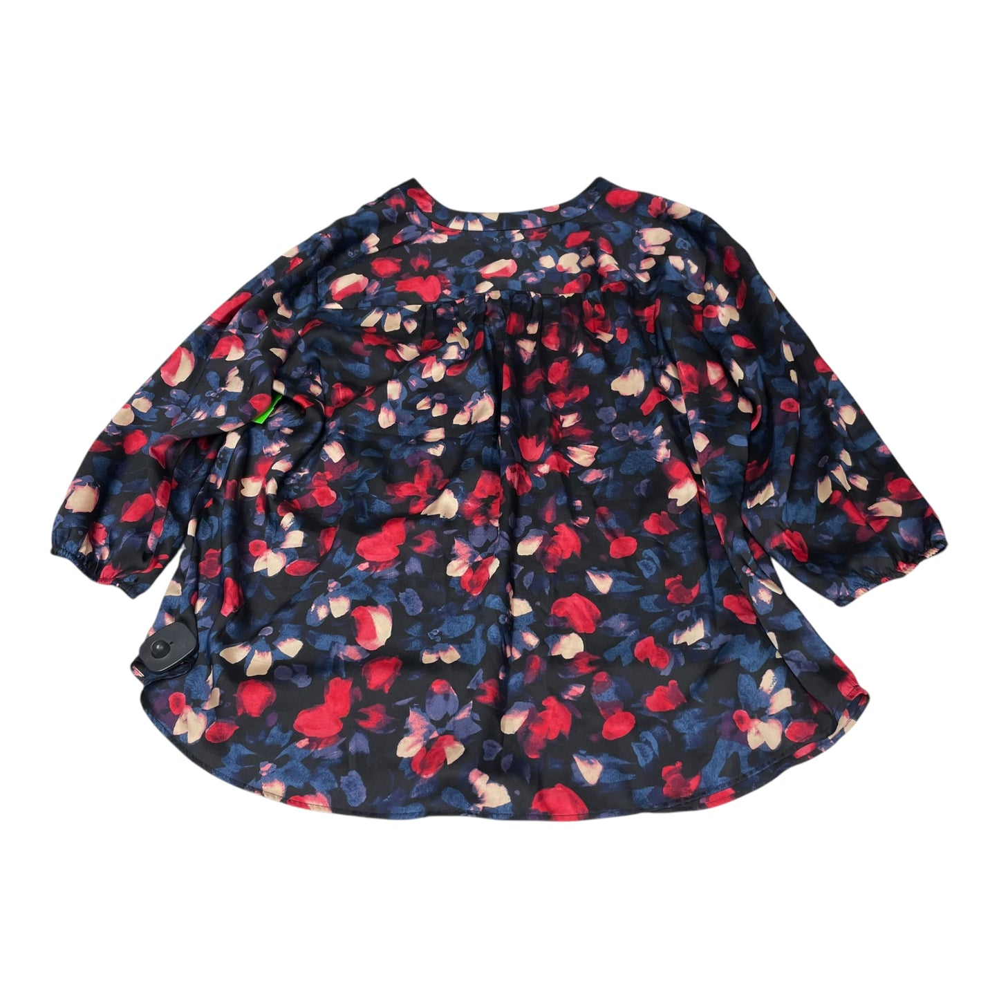 Blouse 3/4 Sleeve By Jones New York In Blue & Red, Size: 2x