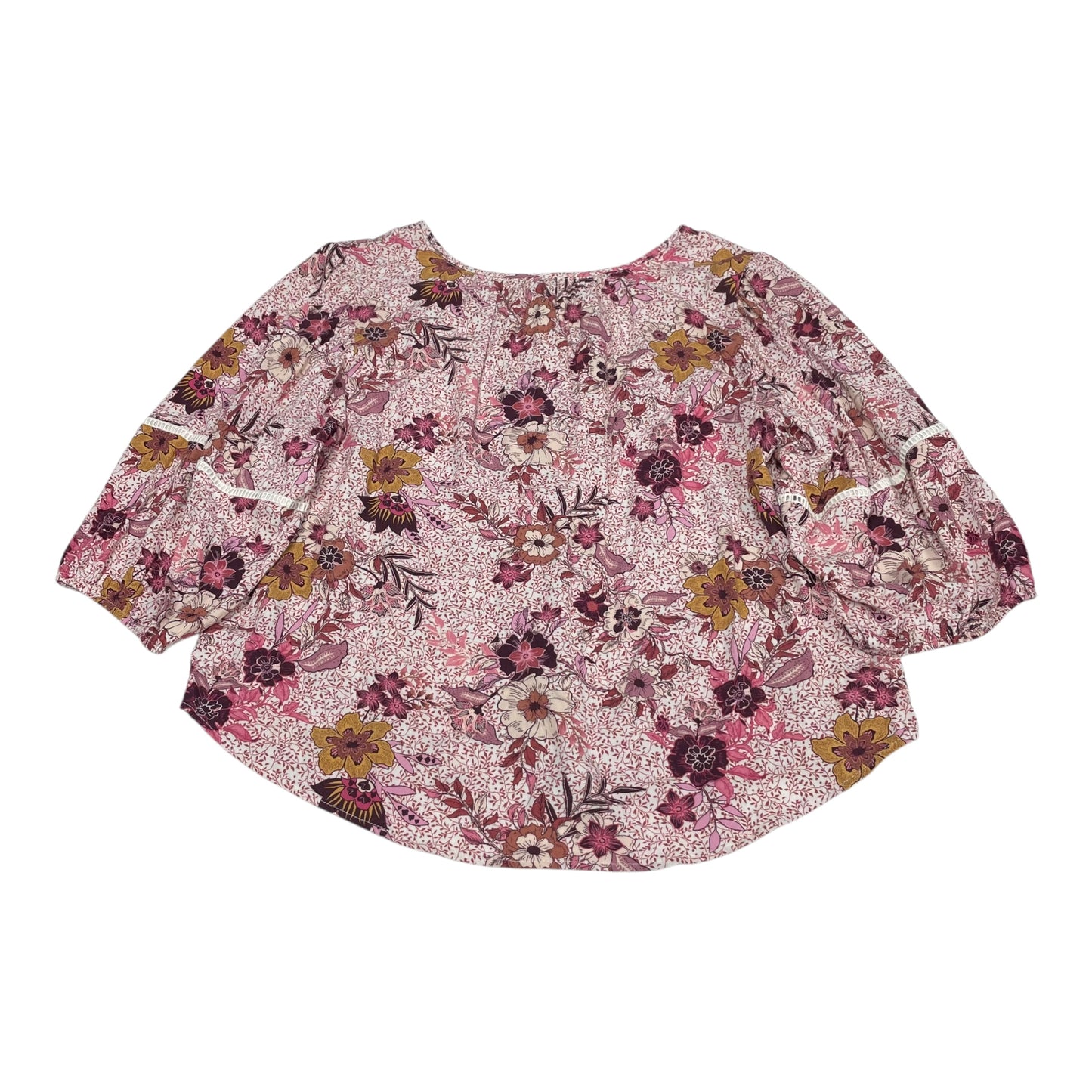 Top 3/4 Sleeve By Knox Rose In Pink & Purple, Size: Xxl