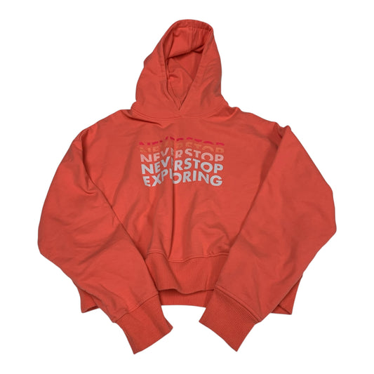 Athletic Sweatshirt Hoodie By The North Face In Orange, Size: M