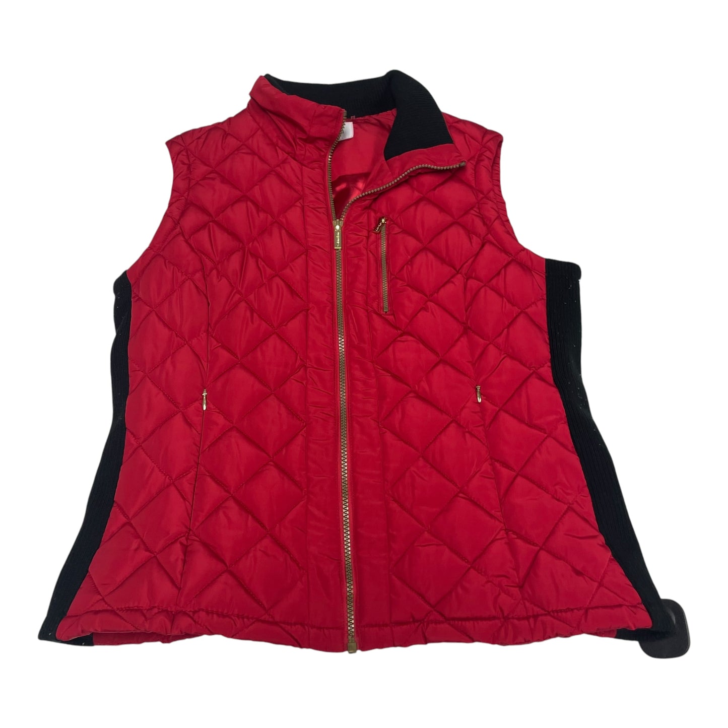 Vest Puffer & Quilted By Calvin Klein In Red, Size: M