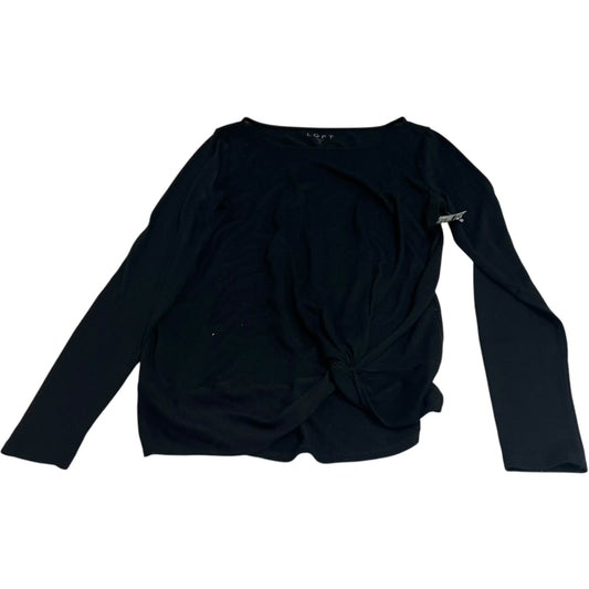 Top Long Sleeve Basic By Loft In Black, Size: S