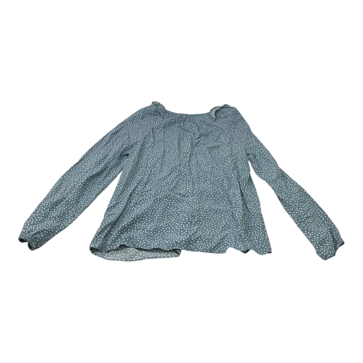 Top Long Sleeve By Loft In Polkadot Pattern, Size: M