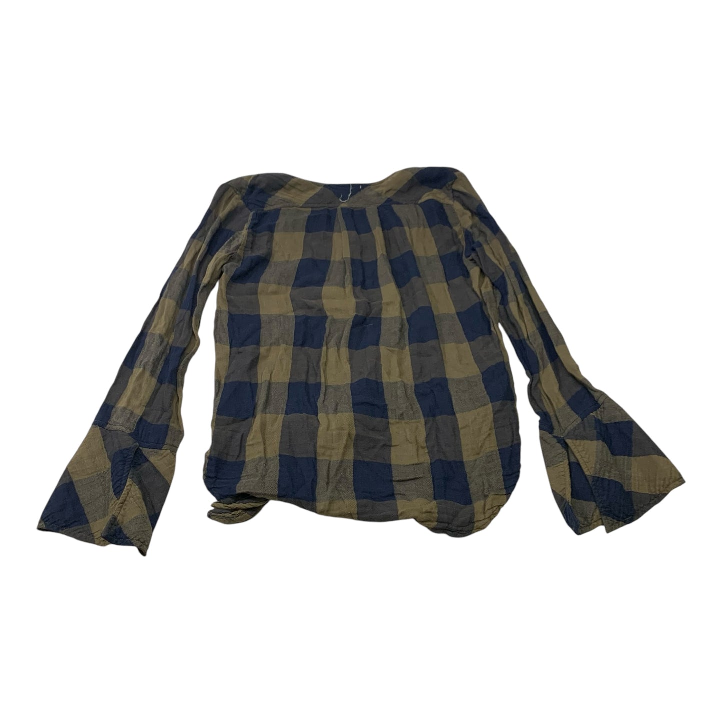 Top Long Sleeve By Cloth & Stone In Plaid Pattern, Size: Xs