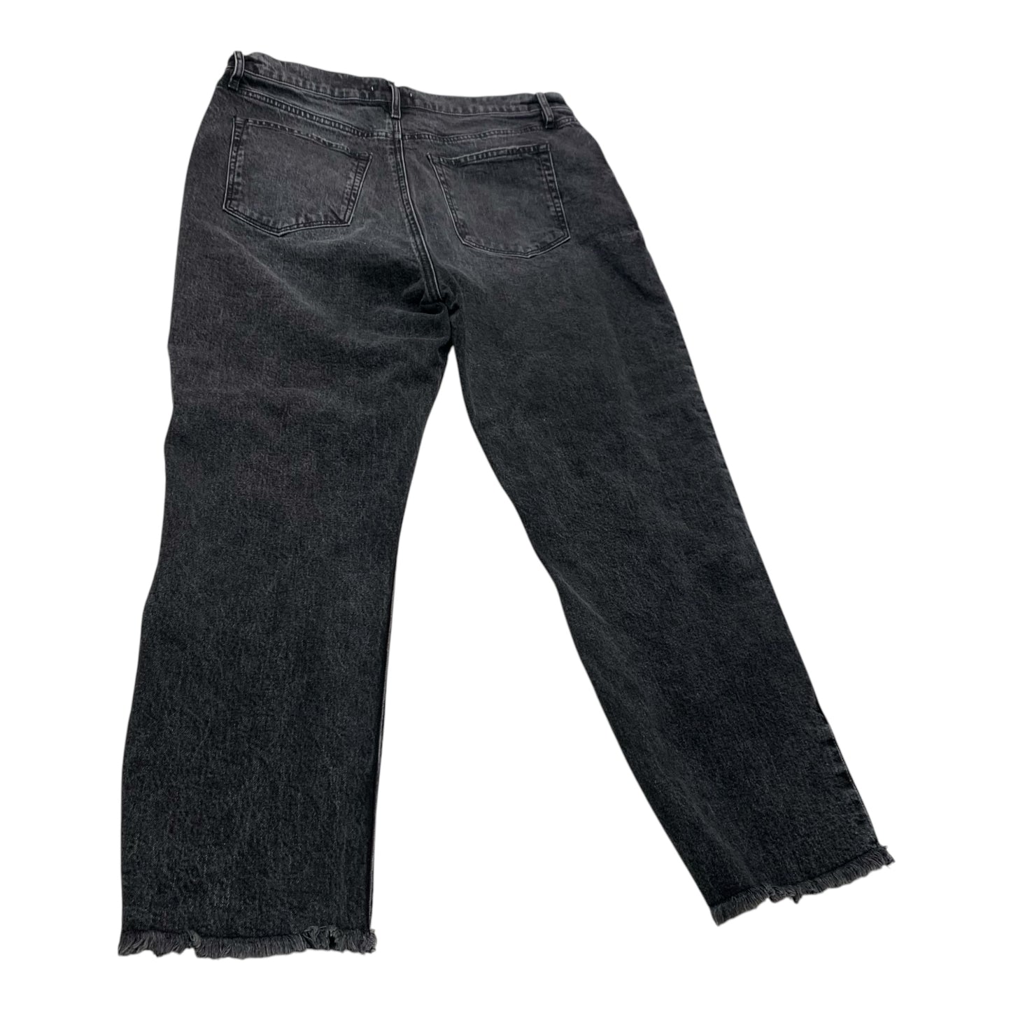 Jeans Straight By Loft In Black Denim, Size: 12