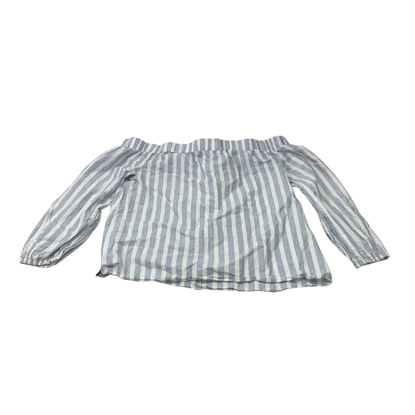 Top 3/4 Sleeve By Maeve In Blue & White, Size: M