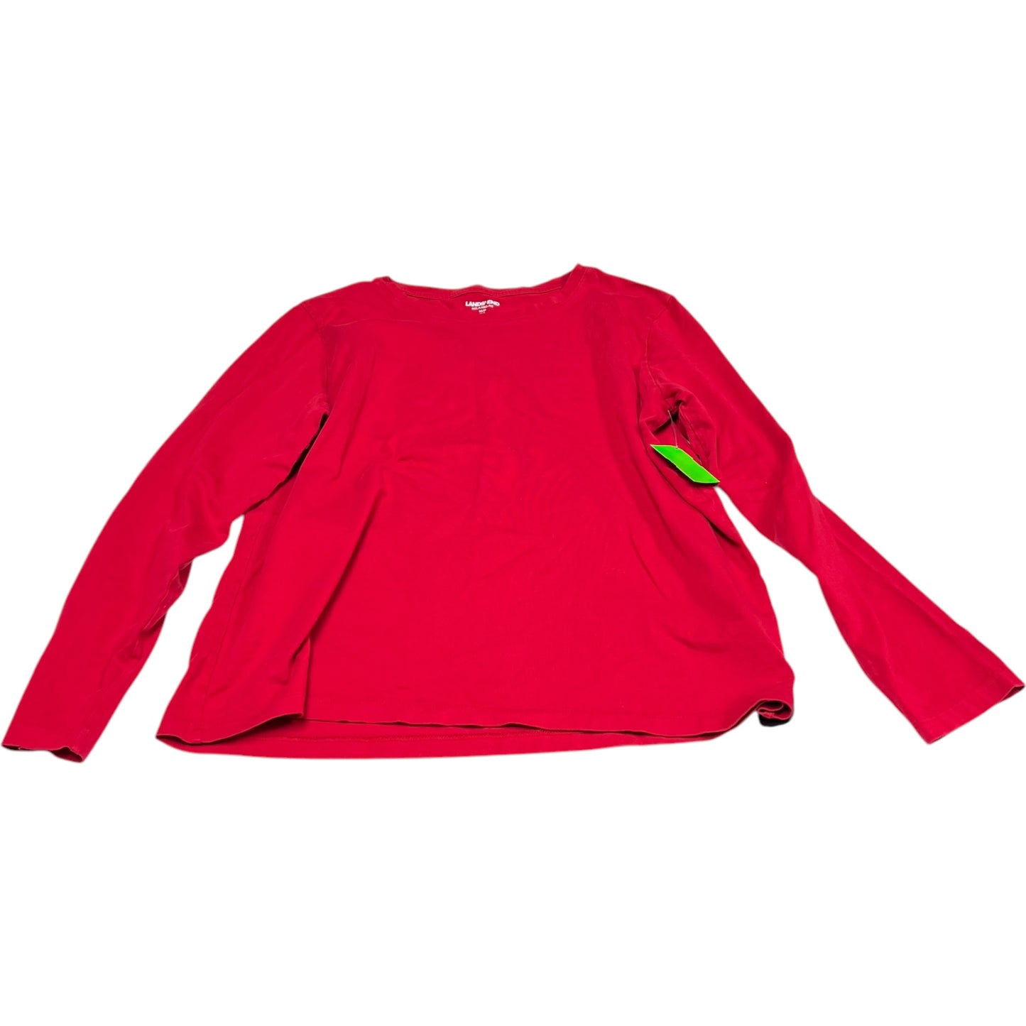 Top Long Sleeve Basic By Lands End In Red, Size: M