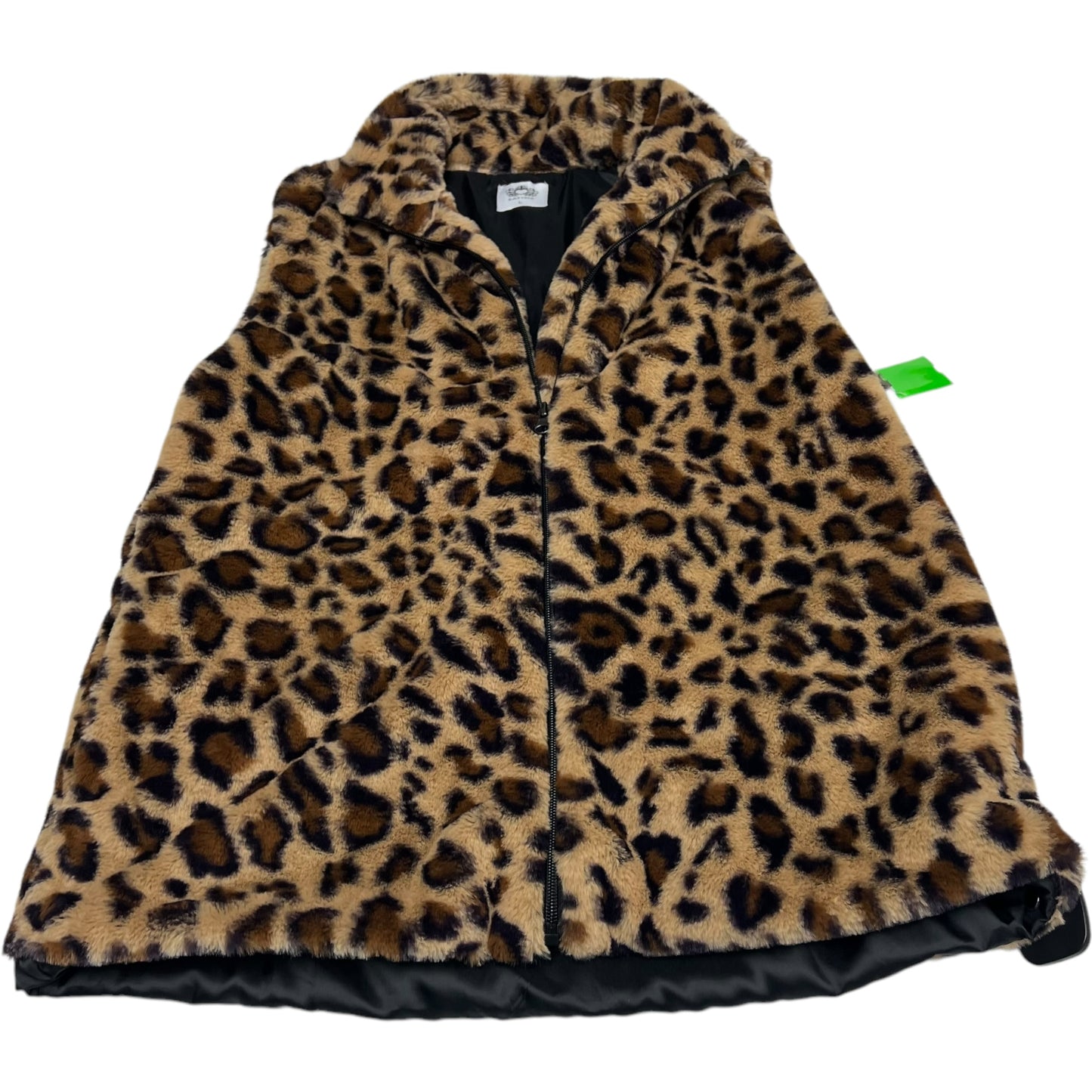 Vest Faux Fur & Sherpa By Katydid In Animal Print, Size: L