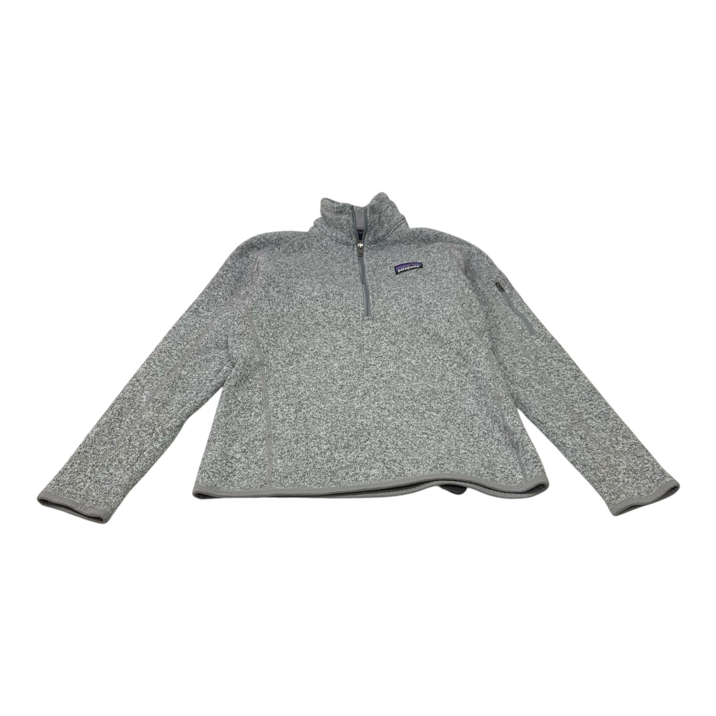 Sweatshirt Collar By Patagonia In Grey, Size: S