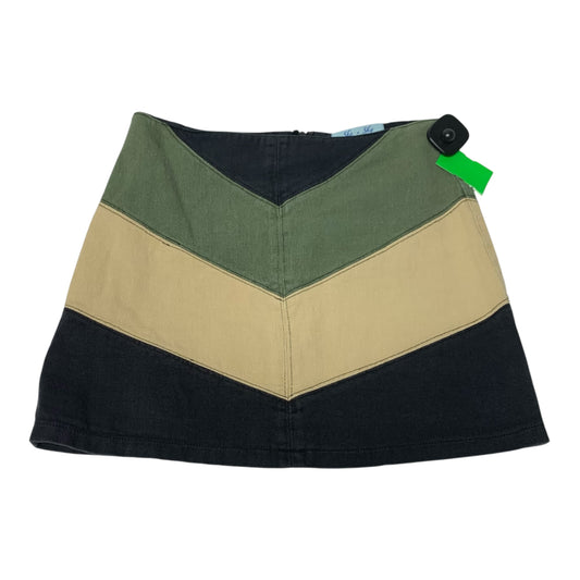 Skirt Mini & Short By She + Sky In Green & Tan, Size: S