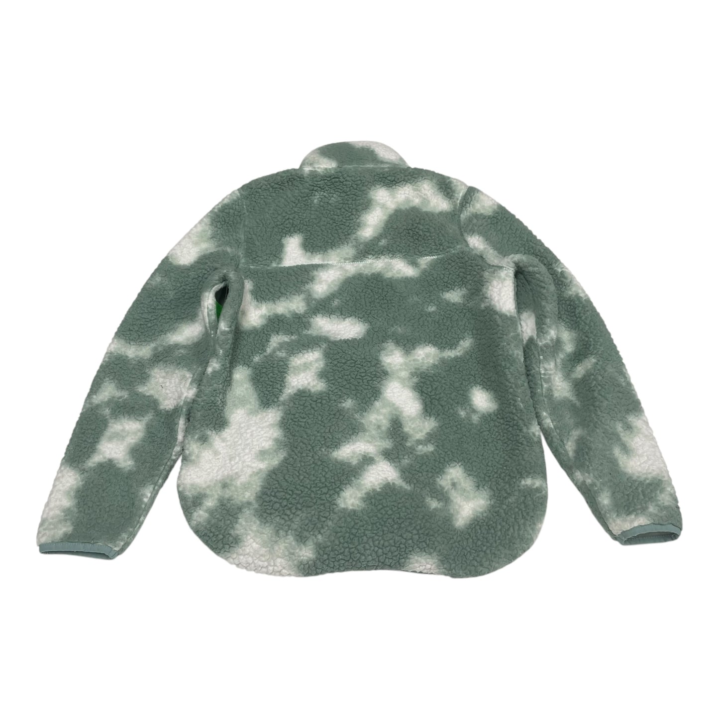 Sweatshirt Collar By Liv In Green & White, Size: S