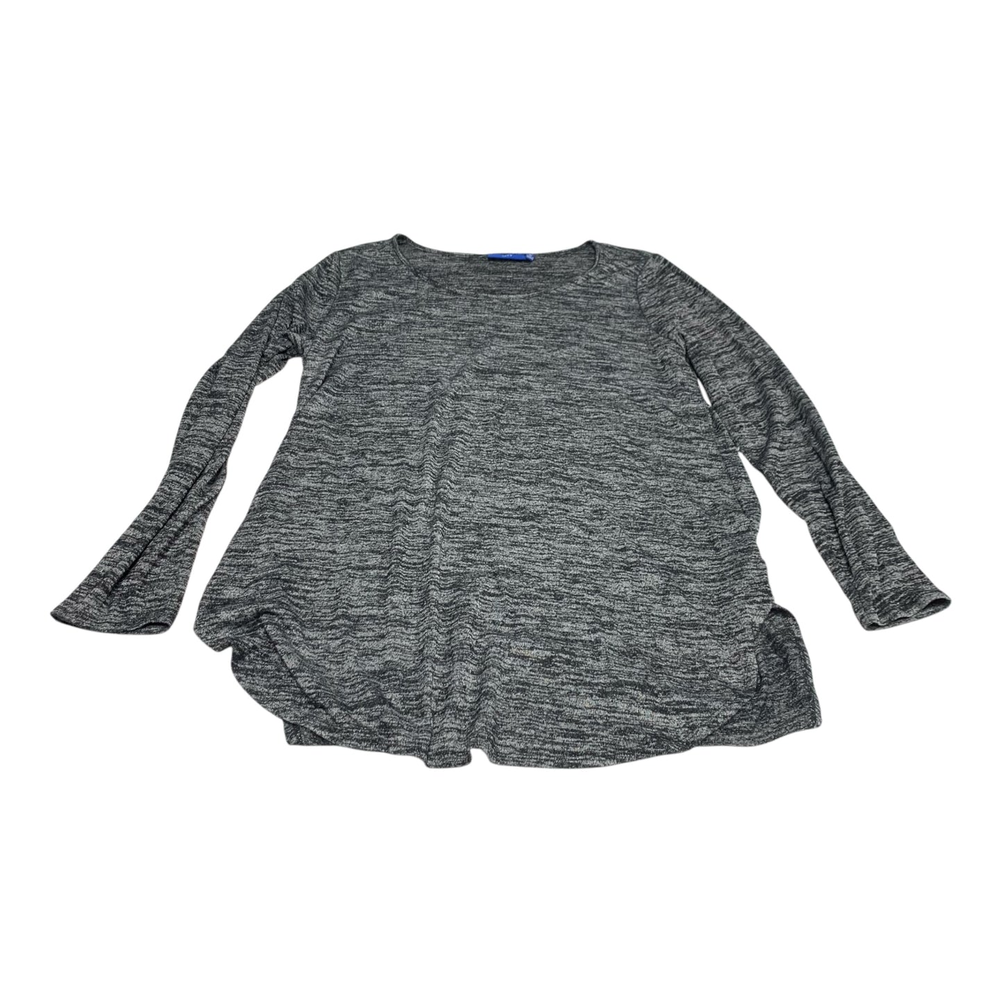 Top Long Sleeve Basic By Apt 9 In Grey, Size: Xl