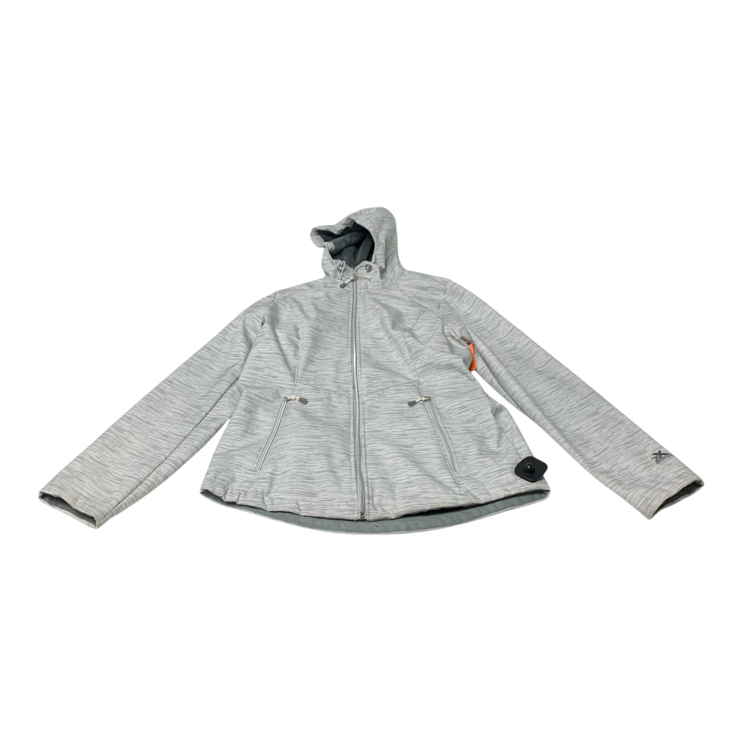 Jacket Windbreaker By Clothes Mentor In Grey, Size: S