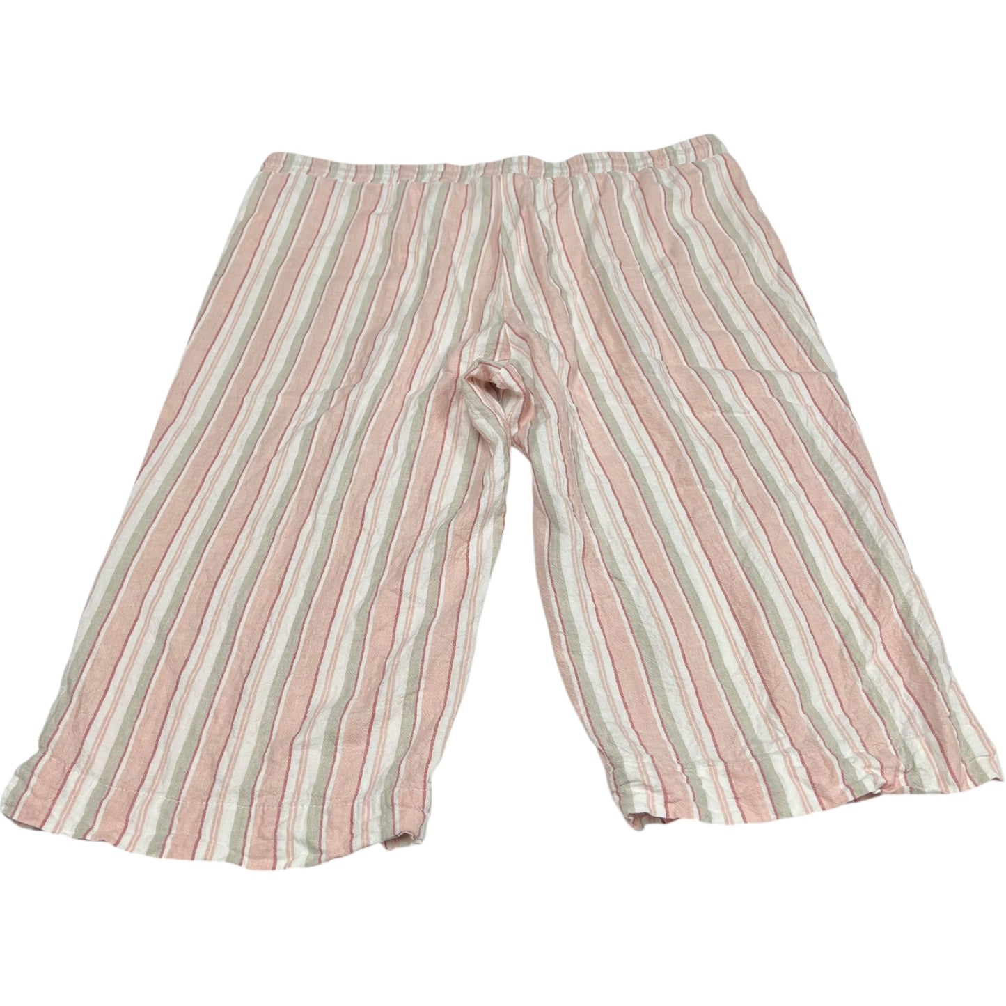 Pants Cropped By Clothes Mentor In Striped Pattern, Size: 2x