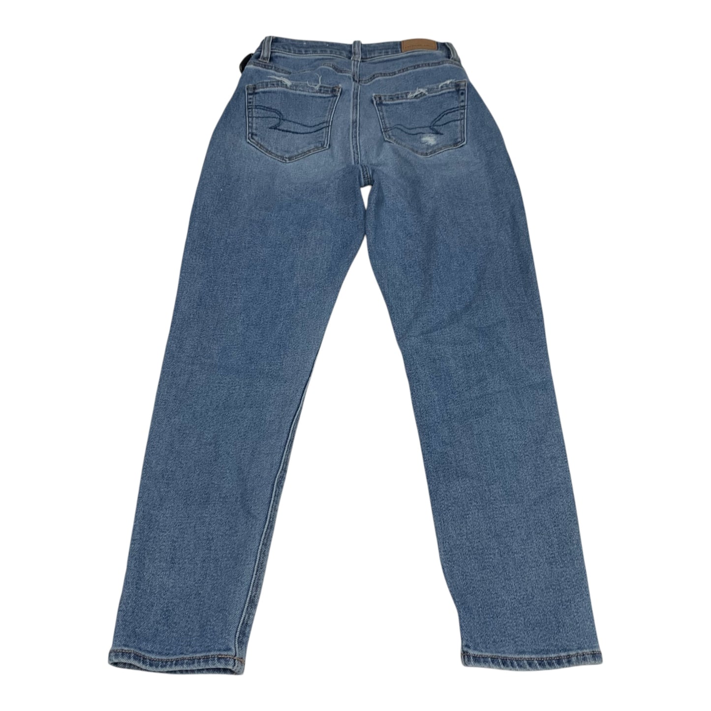 Jeans Straight By American Eagle In Blue Denim, Size: 0