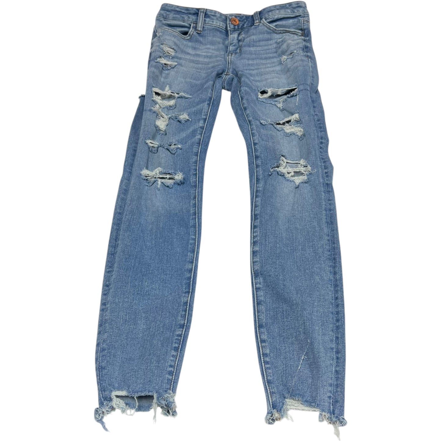 Jeans Skinny By American Eagle In Blue Denim, Size: 2