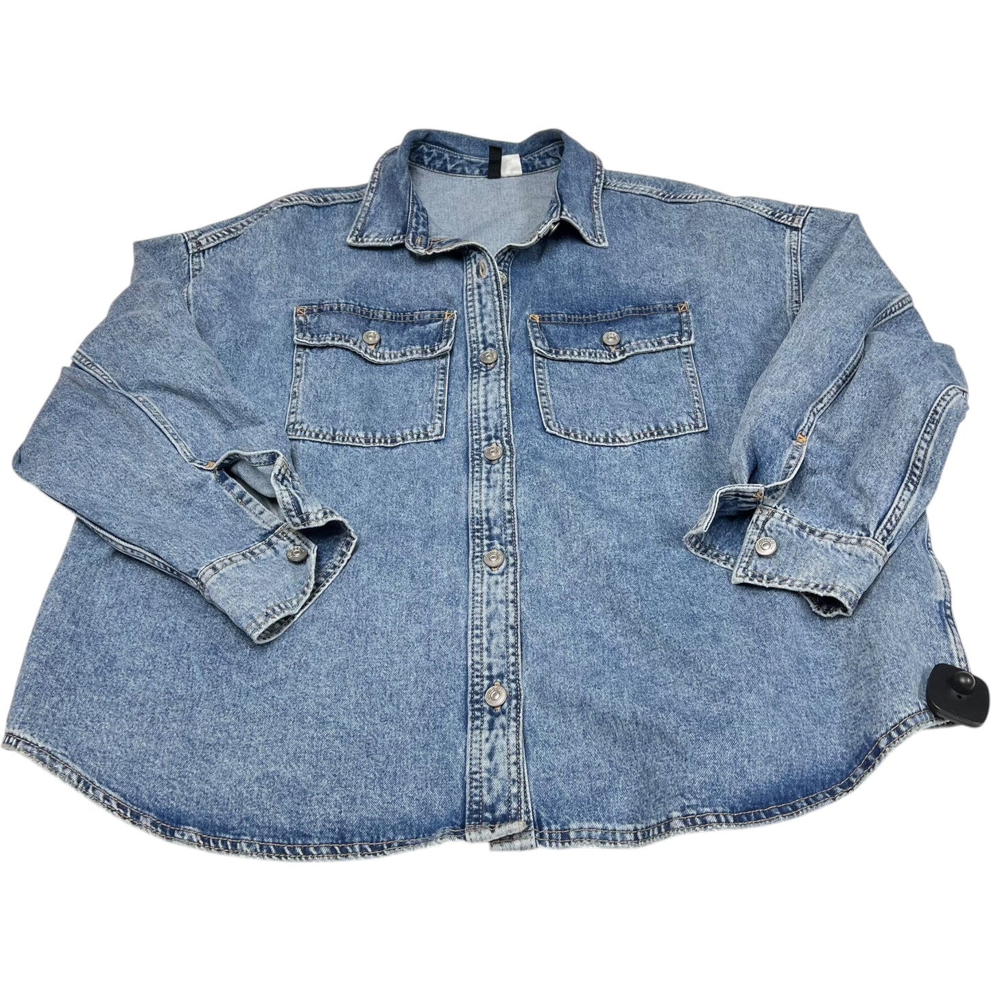 Jacket Denim By Divided In Blue Denim, Size: L