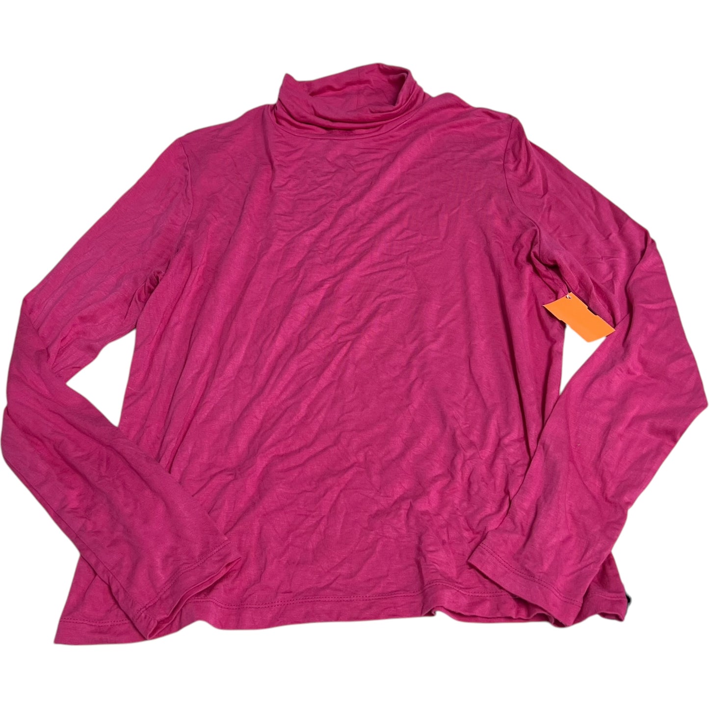 Top Long Sleeve Basic By Cato In Pink, Size: M