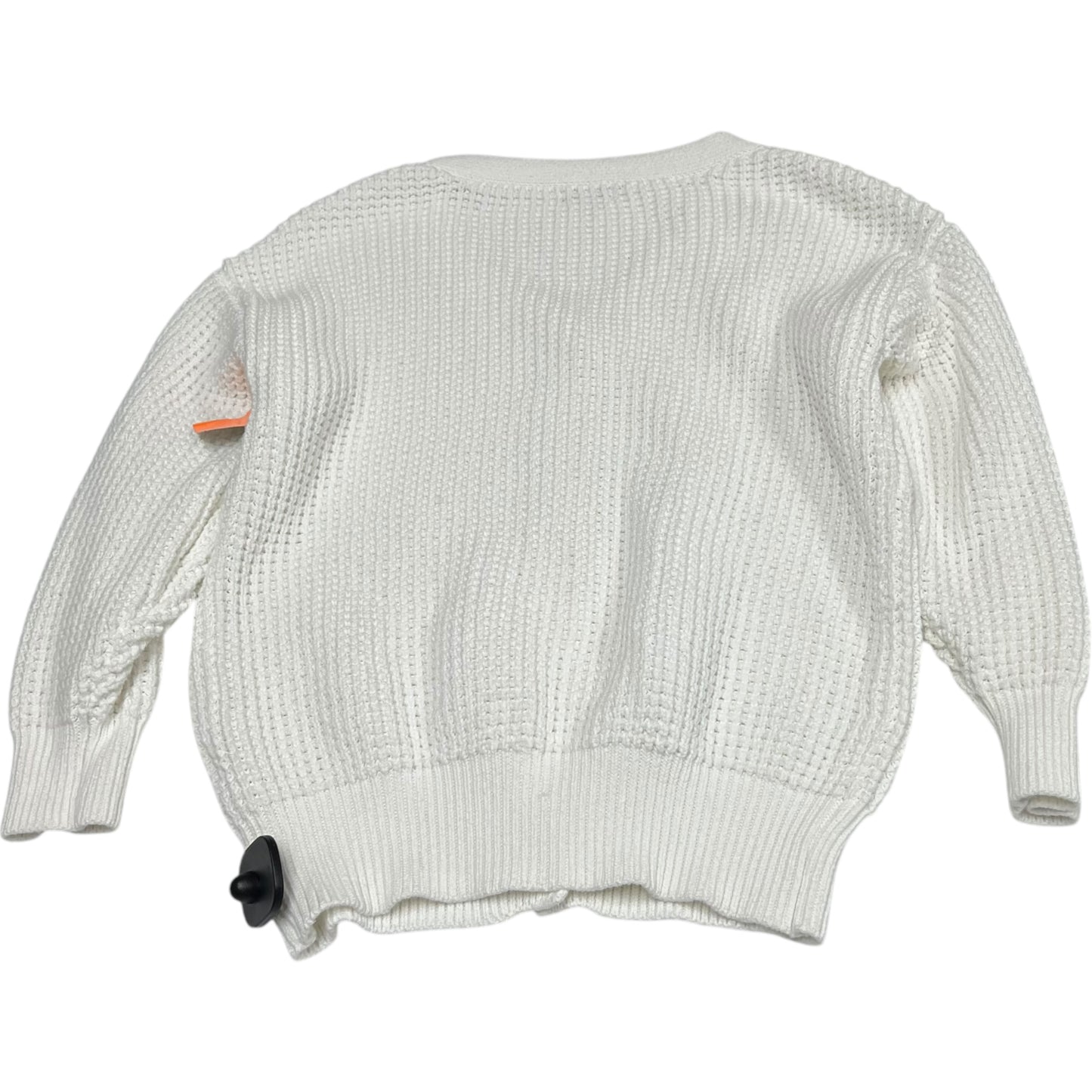 Sweater Cardigan By Clothes Mentor In White, Size: S