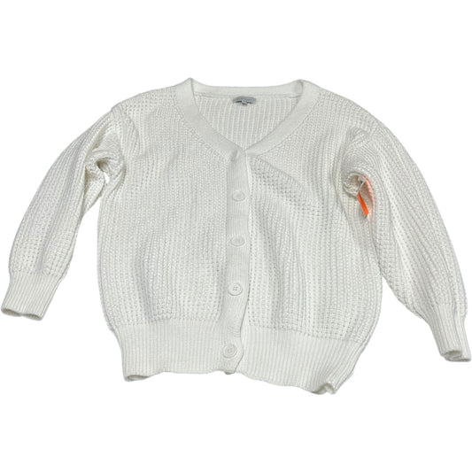 Sweater Cardigan By Clothes Mentor In White, Size: S