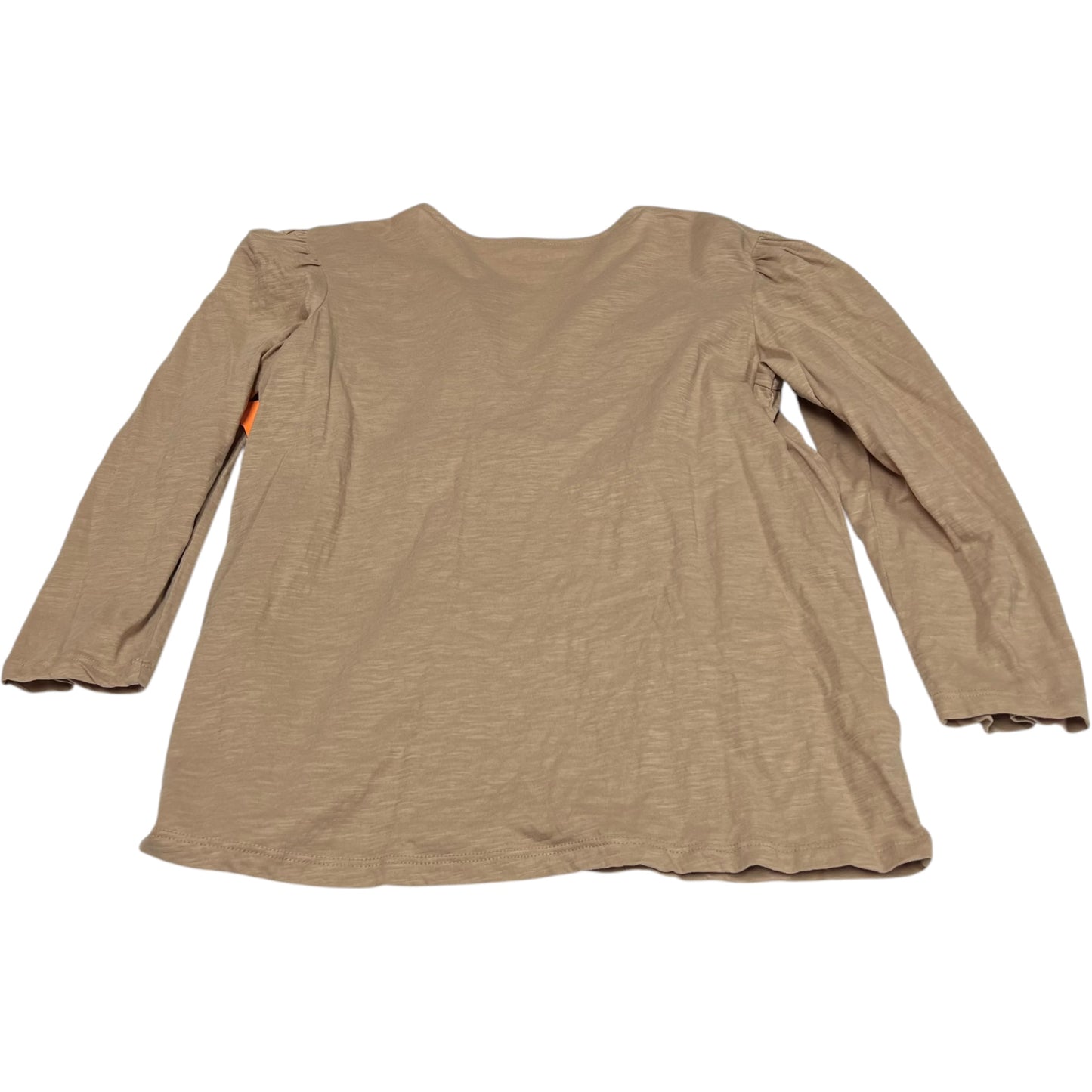 Top Long Sleeve By Loft In Tan, Size: S