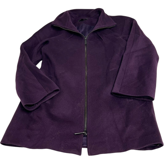 Coat Wool By Clothes Mentor In Purple, Size: M