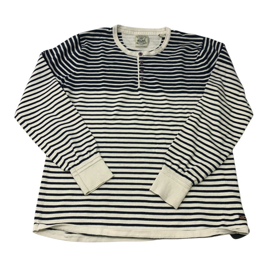 Top Long Sleeve By Scotch & Soda In Striped Pattern, Size: L