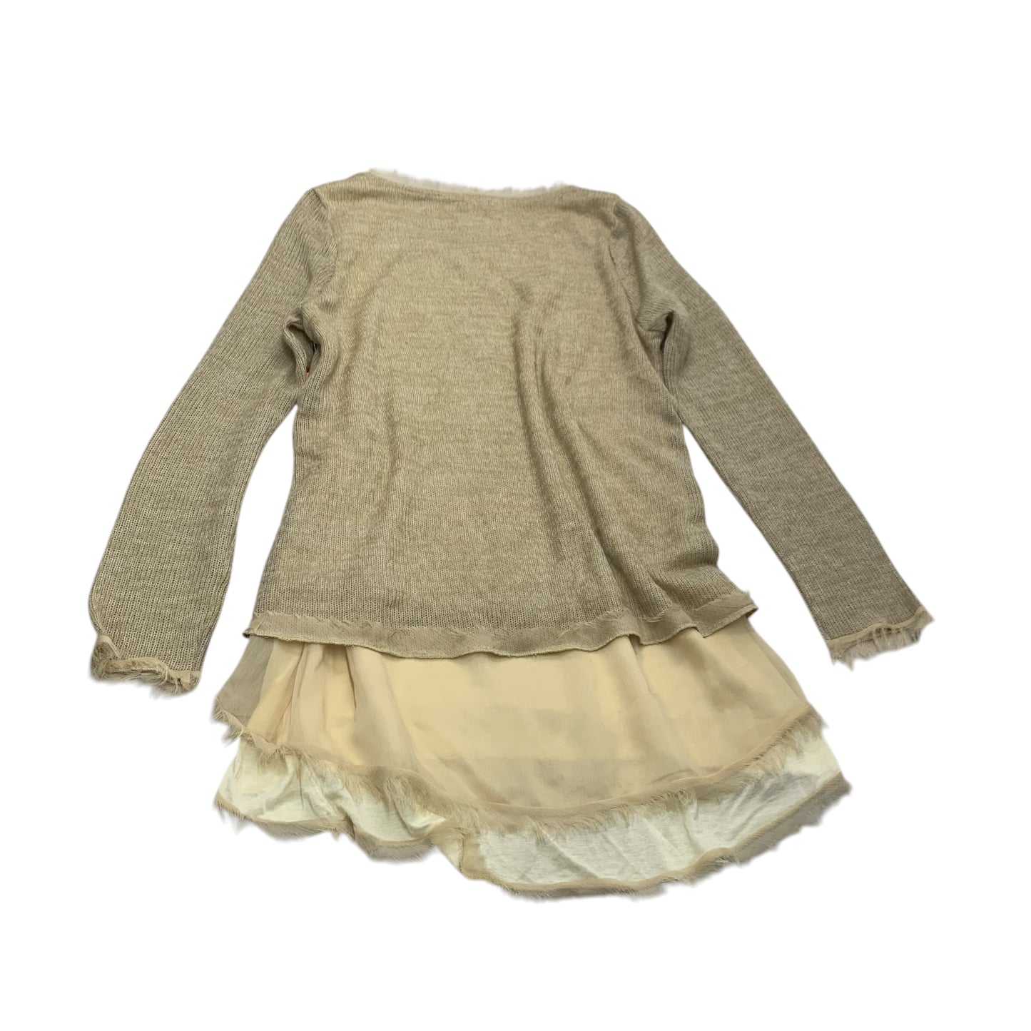 Tunic Long Sleeve By Easel In Tan, Size: L