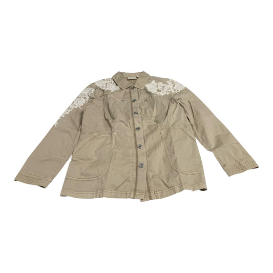 Jacket Utility By Chicos In Tan, Size: M