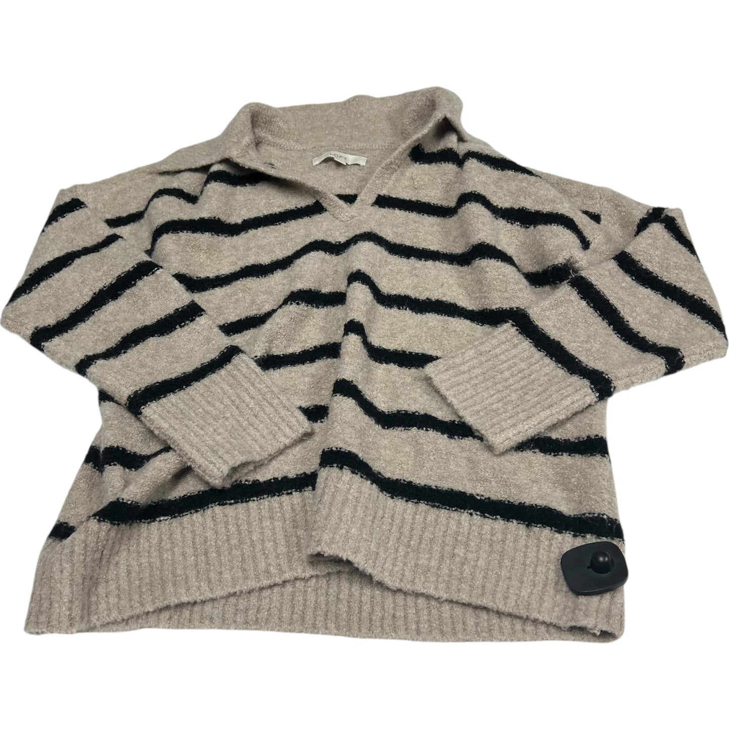 Sweater By Loft In Striped Pattern, Size: L