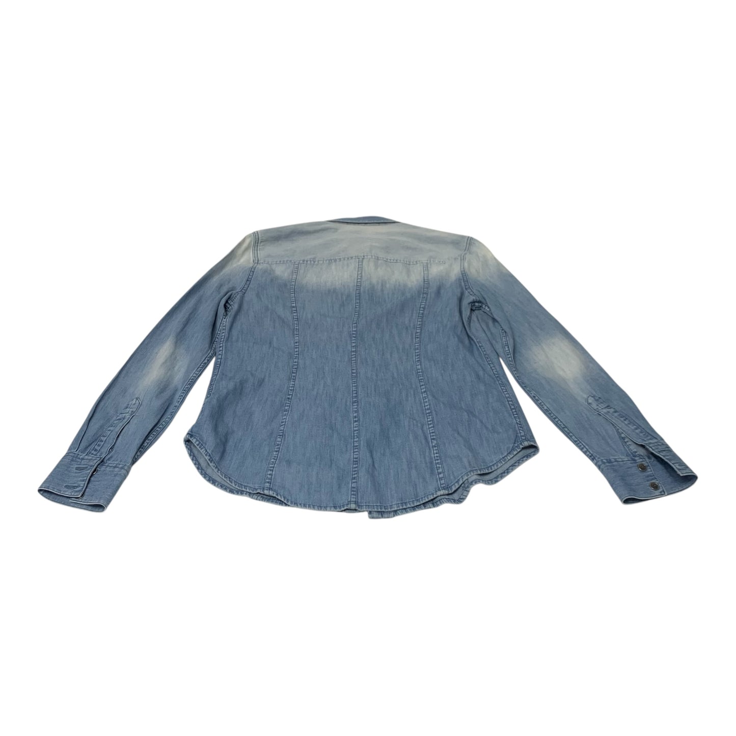 Top Long Sleeve By Calvin Klein In Blue Denim, Size: S