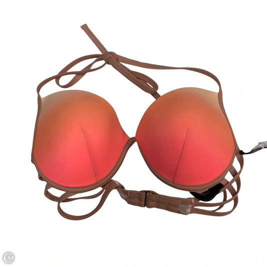 Swimsuit Top By Shade & Shore In Orange & Pink, Size: L