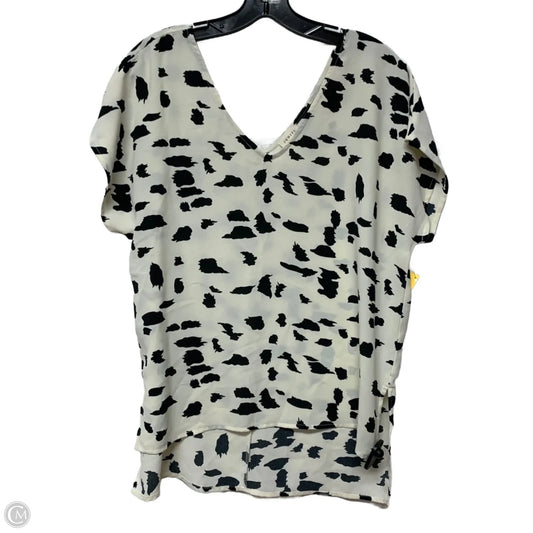 Blouse Short Sleeve By Jodifl In Black & White, Size: S