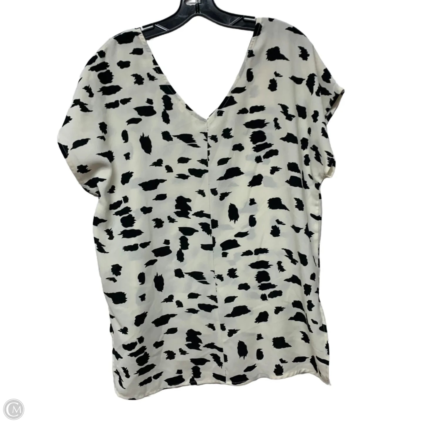 Blouse Short Sleeve By Jodifl In Black & White, Size: S