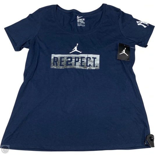 Top Short Sleeve Luxury Designer By Jordan In Navy, Size: Xl