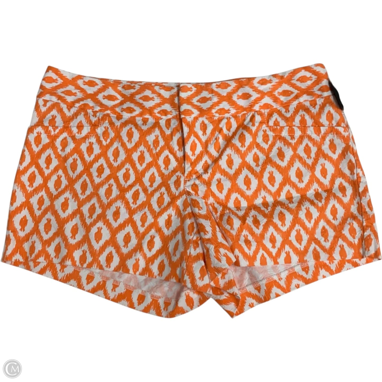Shorts Designer By Lilly Pulitzer In Orange & White, Size: M
