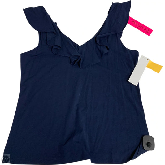 Top Short Sleeve Designer By Lilly Pulitzer In Navy, Size: M