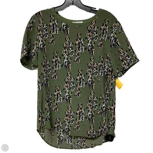 Blouse Short Sleeve By Equipment In Green, Size: S
