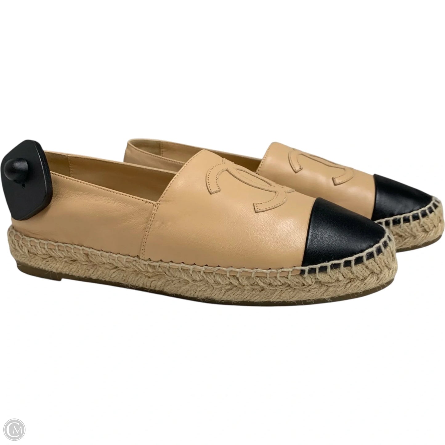 Shoes Luxury Designer By Chanel In Black & Tan, Size: 9