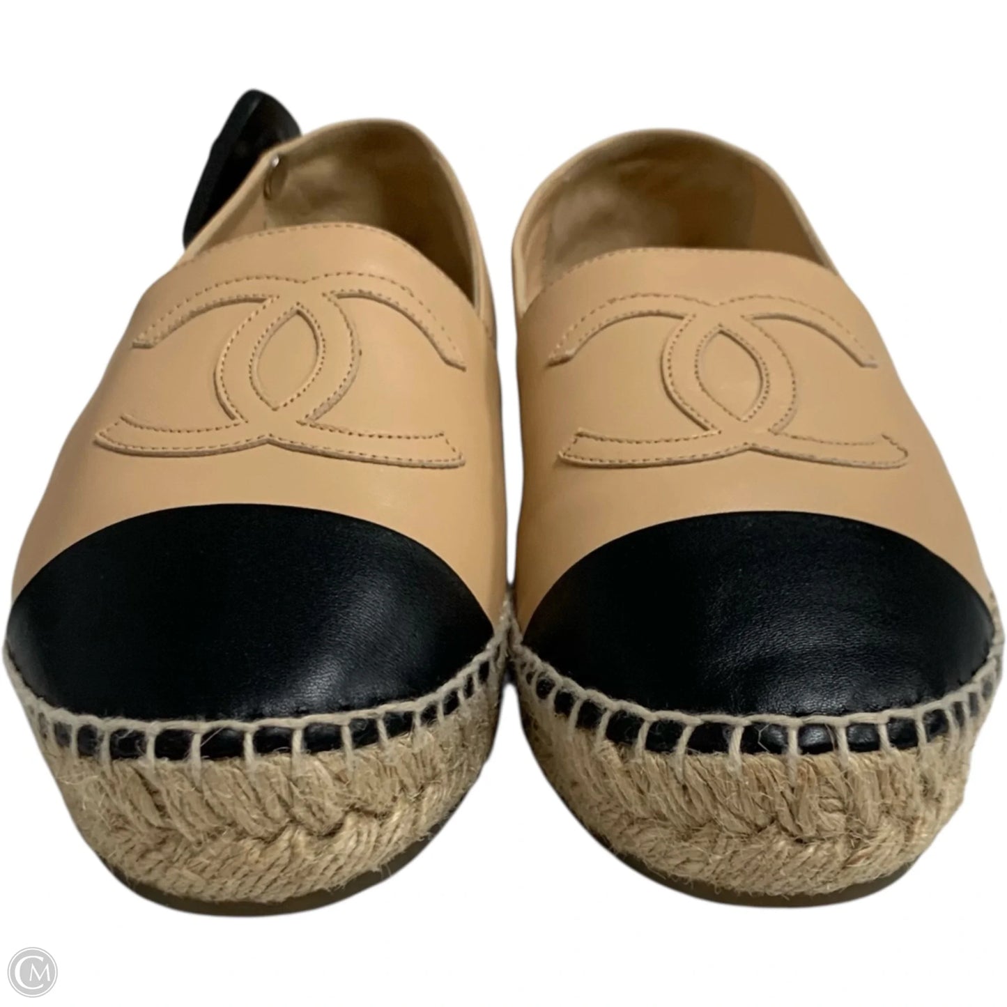 Shoes Luxury Designer By Chanel In Black & Tan, Size: 9