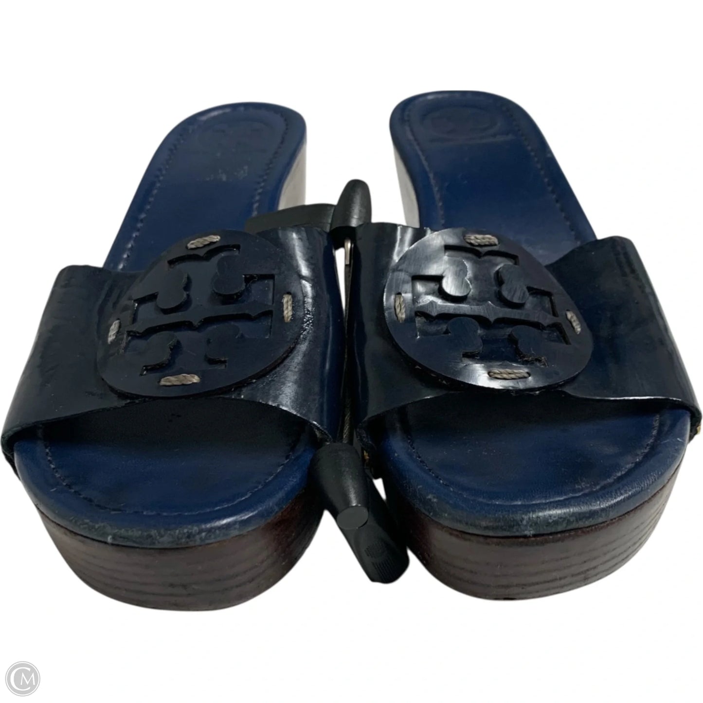 Sandals Designer By Tory Burch In Navy, Size: 9