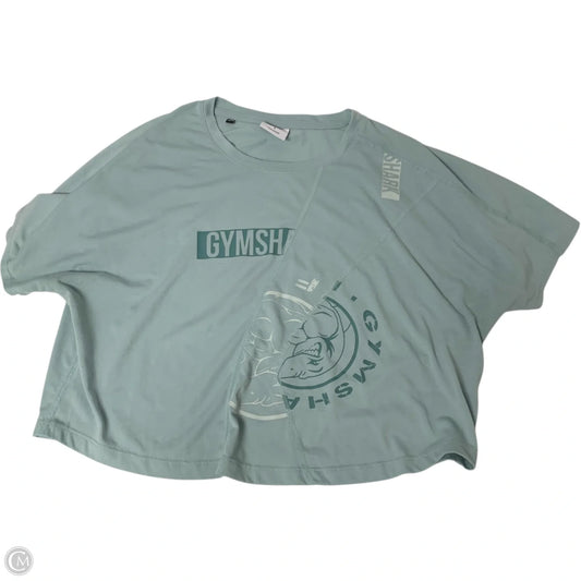 Athletic Top Short Sleeve By Gym Shark In Blue, Size: L