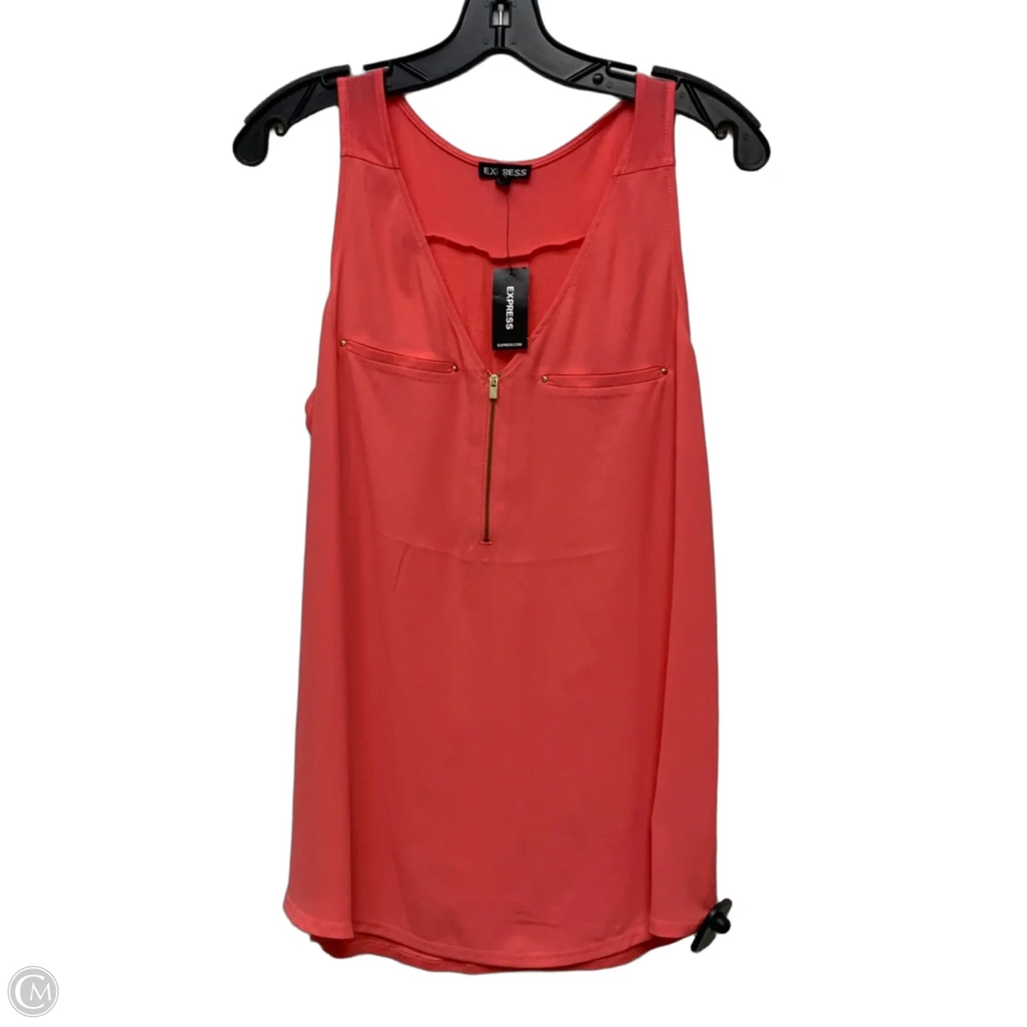 Blouse Sleeveless By Express In Pink, Size: L