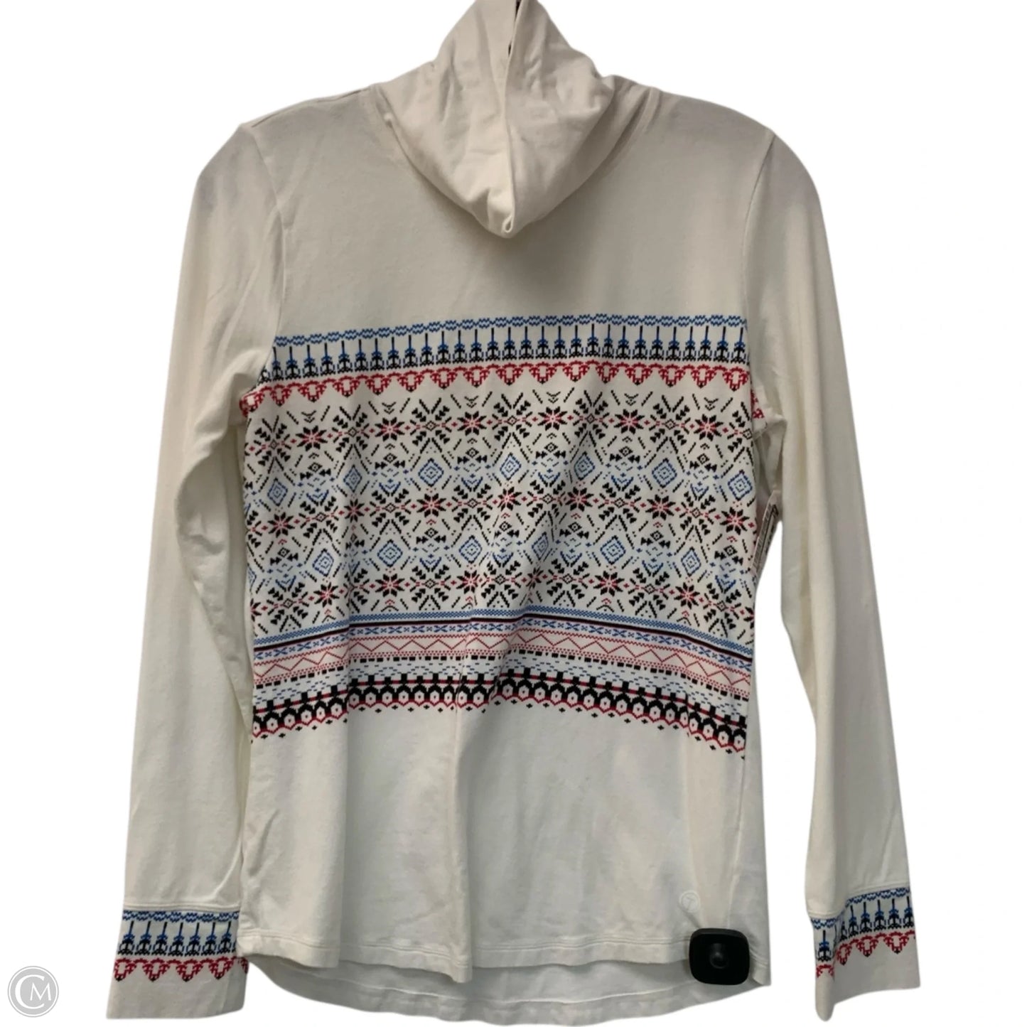 Top Long Sleeve By Talbots In Blue & Red & White, Size: S