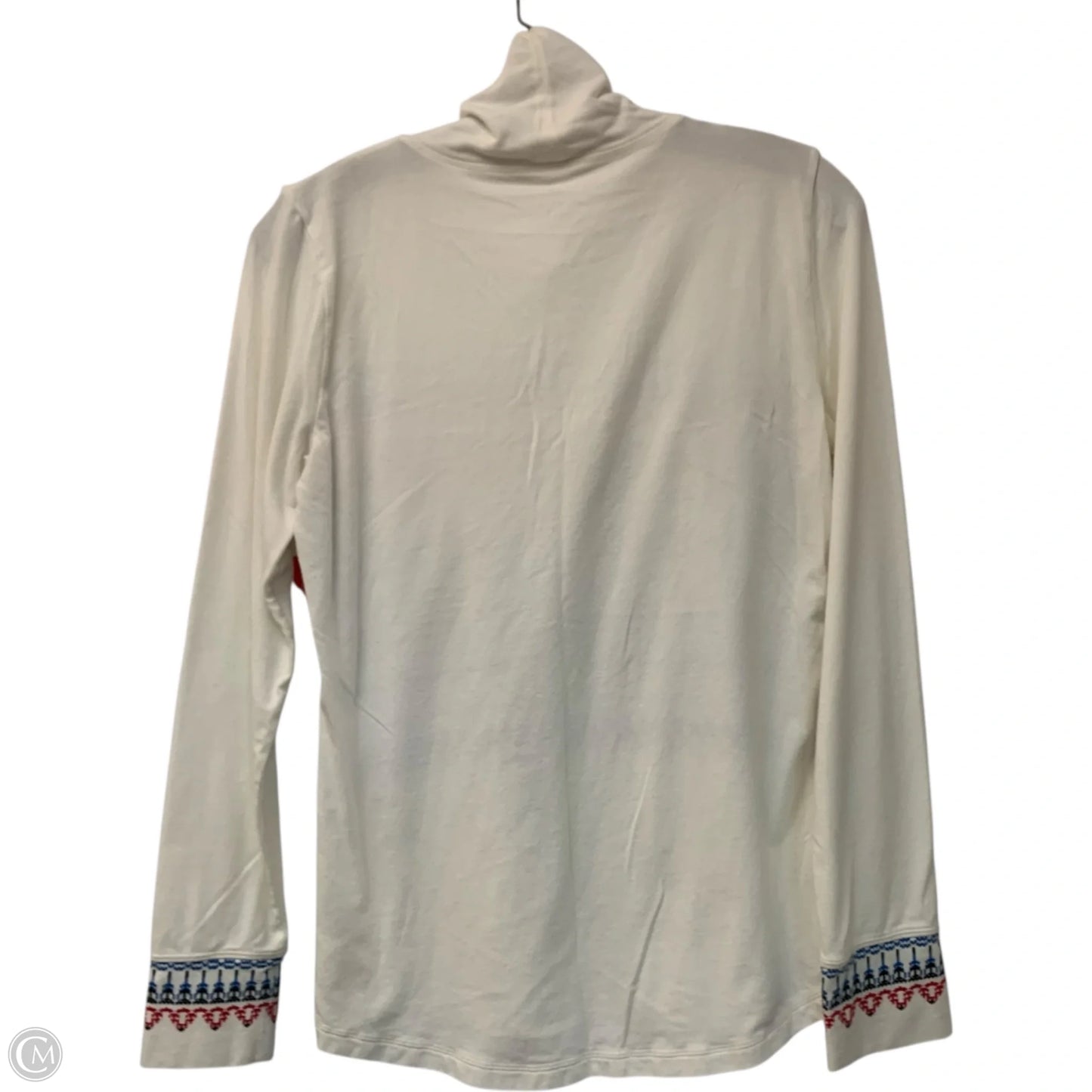 Top Long Sleeve By Talbots In Blue & Red & White, Size: S