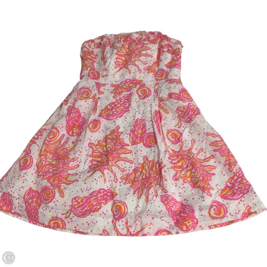 Dress Designer By Lilly Pulitzer In Pink & White, Size: M