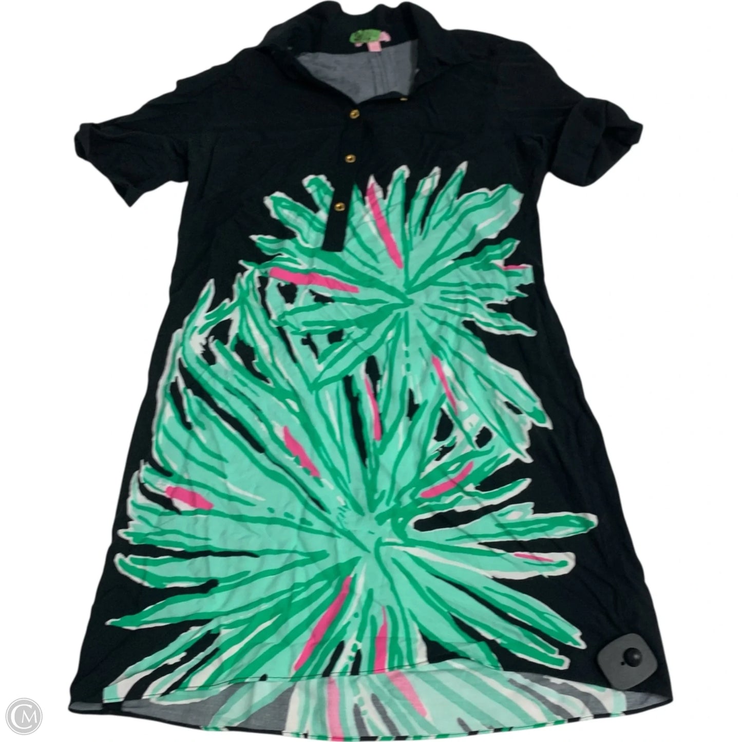 Dress Designer By Lilly Pulitzer In Black & Green, Size: S