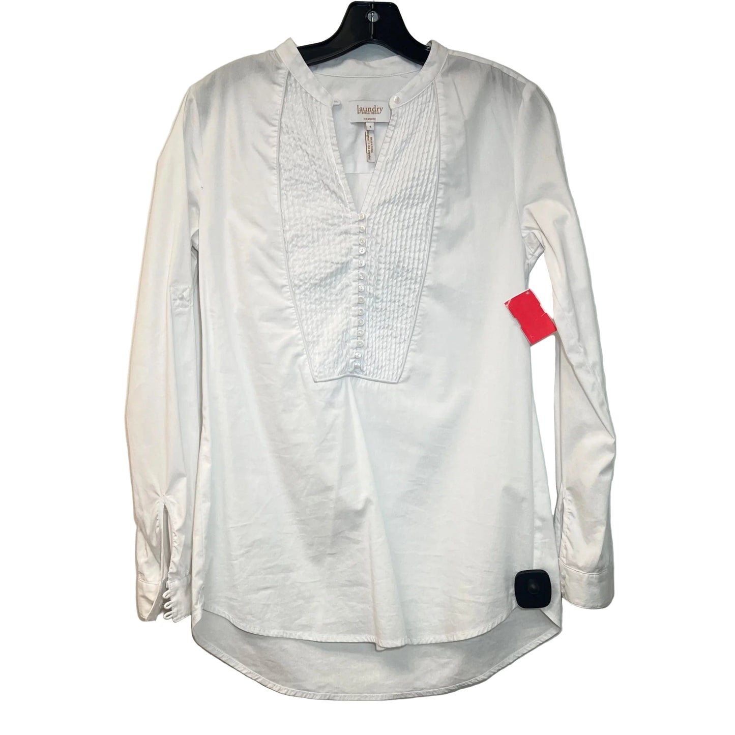 Top Long Sleeve By Laundry In White, Size: S