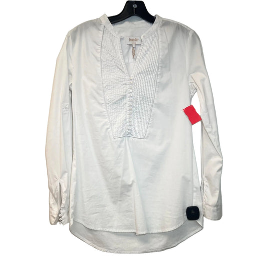 Top Long Sleeve By Laundry In White, Size: S