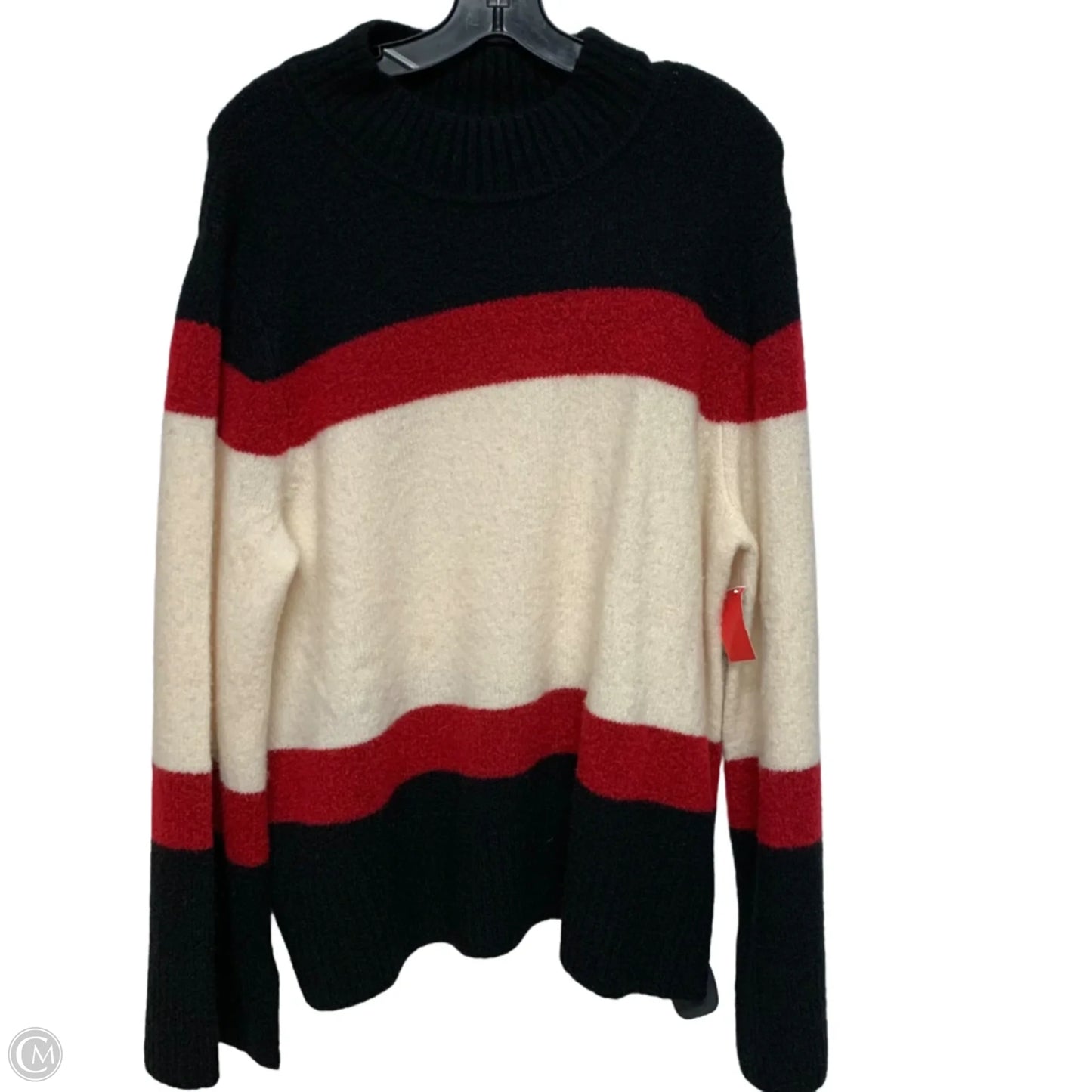 Sweater By Banana Republic In Black & Red, Size: Xl