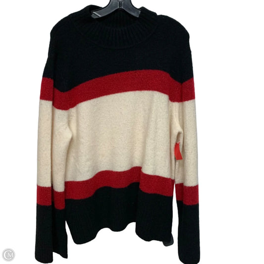 Sweater By Banana Republic In Black & Red, Size: Xl